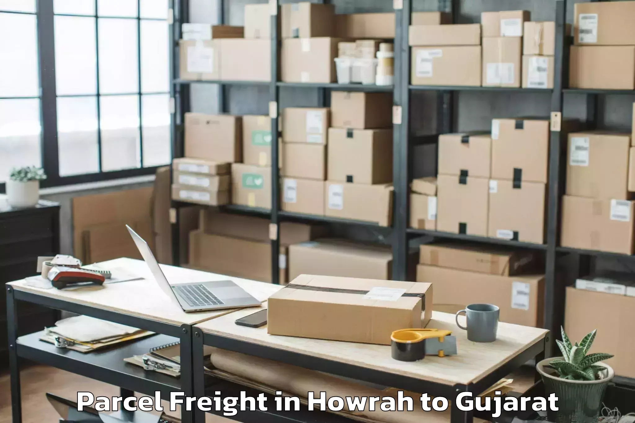 Book Howrah to Paliyad Parcel Freight Online